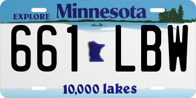 MN license plate 661LBW