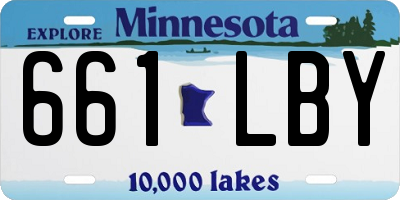 MN license plate 661LBY