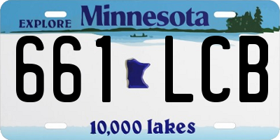 MN license plate 661LCB