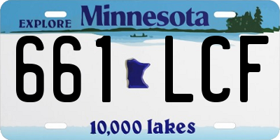 MN license plate 661LCF