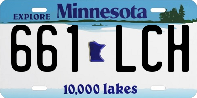 MN license plate 661LCH
