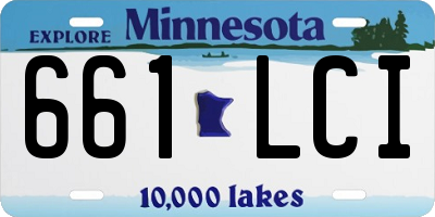 MN license plate 661LCI