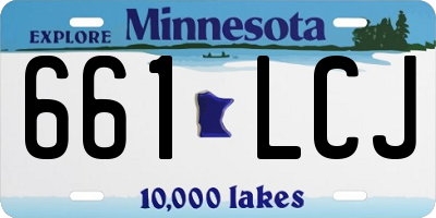 MN license plate 661LCJ