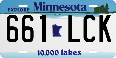 MN license plate 661LCK