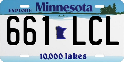 MN license plate 661LCL