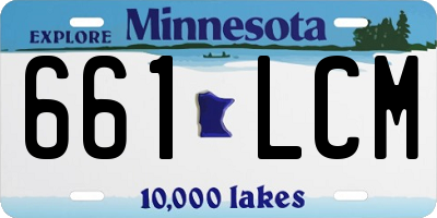 MN license plate 661LCM