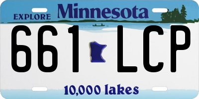 MN license plate 661LCP