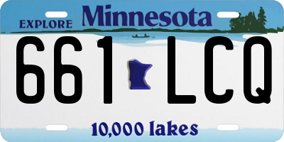MN license plate 661LCQ