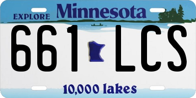 MN license plate 661LCS