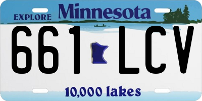 MN license plate 661LCV