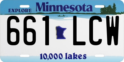 MN license plate 661LCW