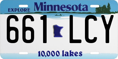 MN license plate 661LCY