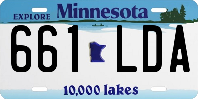 MN license plate 661LDA