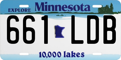 MN license plate 661LDB