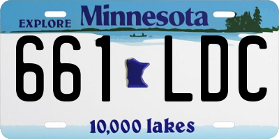 MN license plate 661LDC