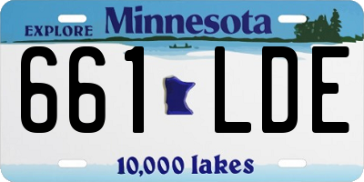 MN license plate 661LDE