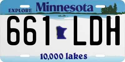 MN license plate 661LDH