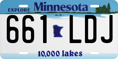 MN license plate 661LDJ