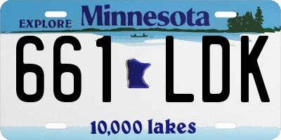MN license plate 661LDK