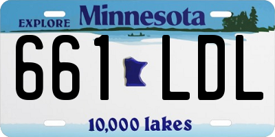 MN license plate 661LDL