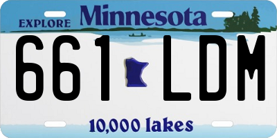 MN license plate 661LDM