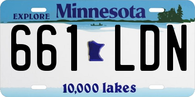 MN license plate 661LDN
