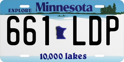 MN license plate 661LDP