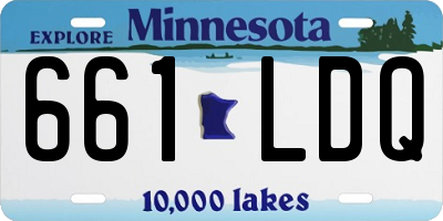 MN license plate 661LDQ