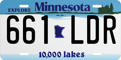 MN license plate 661LDR