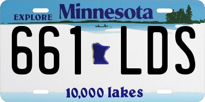 MN license plate 661LDS