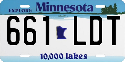 MN license plate 661LDT