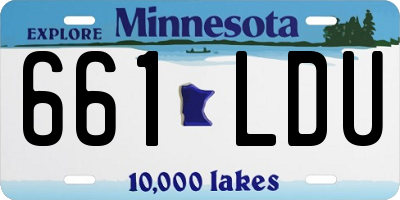 MN license plate 661LDU