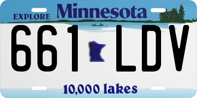 MN license plate 661LDV