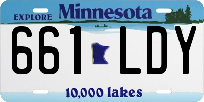 MN license plate 661LDY