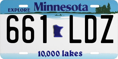 MN license plate 661LDZ