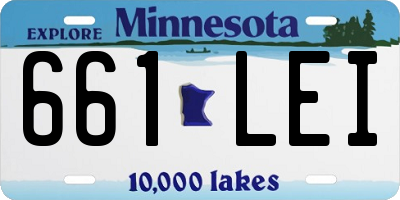 MN license plate 661LEI