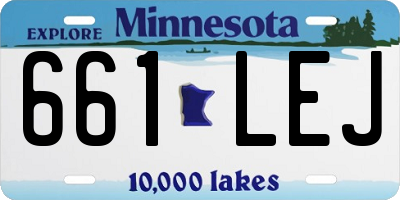 MN license plate 661LEJ