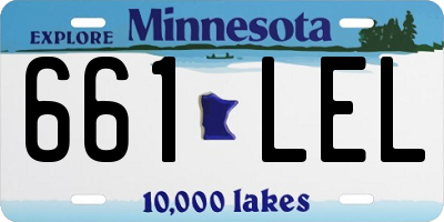 MN license plate 661LEL