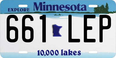 MN license plate 661LEP