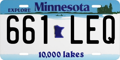 MN license plate 661LEQ