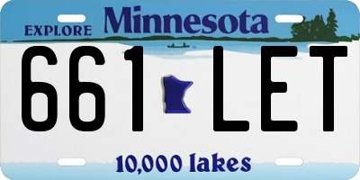 MN license plate 661LET