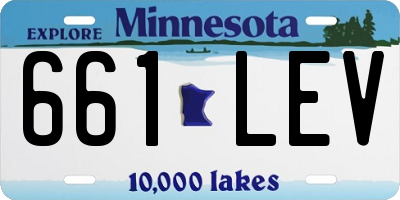 MN license plate 661LEV