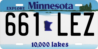 MN license plate 661LEZ