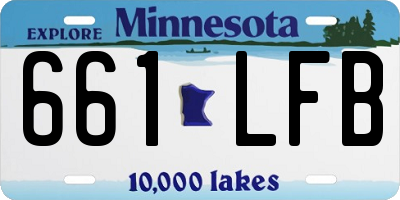 MN license plate 661LFB
