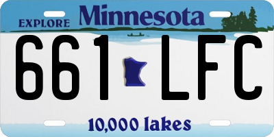 MN license plate 661LFC