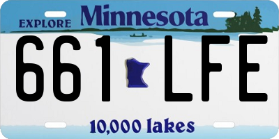 MN license plate 661LFE