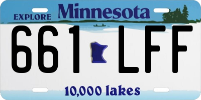 MN license plate 661LFF