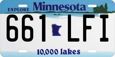 MN license plate 661LFI
