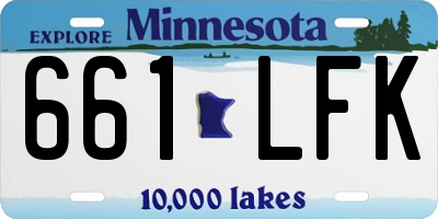 MN license plate 661LFK