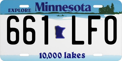 MN license plate 661LFO
